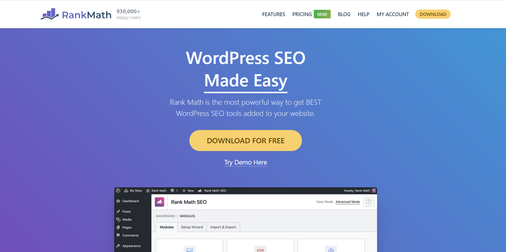 RankMath wordpress seo plugins